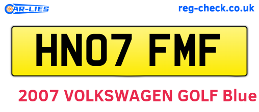 HN07FMF are the vehicle registration plates.
