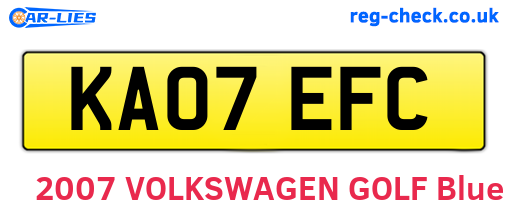 KA07EFC are the vehicle registration plates.