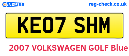 KE07SHM are the vehicle registration plates.
