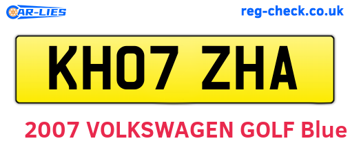 KH07ZHA are the vehicle registration plates.