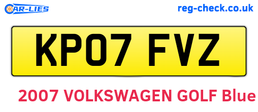 KP07FVZ are the vehicle registration plates.
