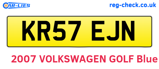 KR57EJN are the vehicle registration plates.