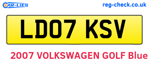 LD07KSV are the vehicle registration plates.