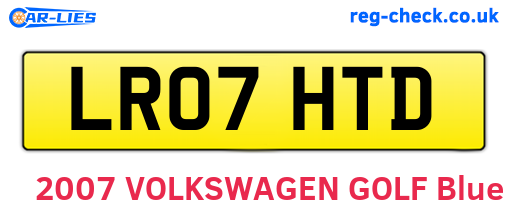 LR07HTD are the vehicle registration plates.
