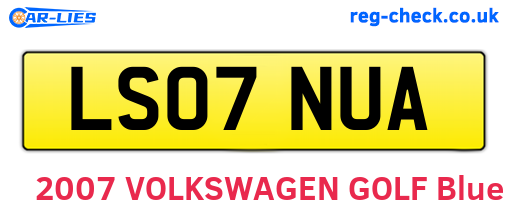 LS07NUA are the vehicle registration plates.