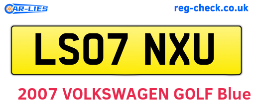 LS07NXU are the vehicle registration plates.