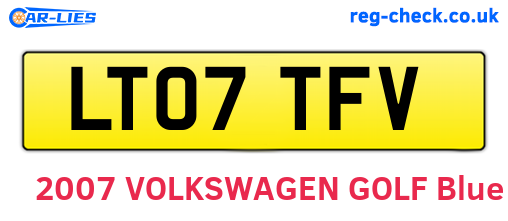 LT07TFV are the vehicle registration plates.