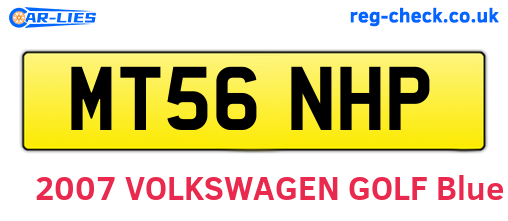 MT56NHP are the vehicle registration plates.
