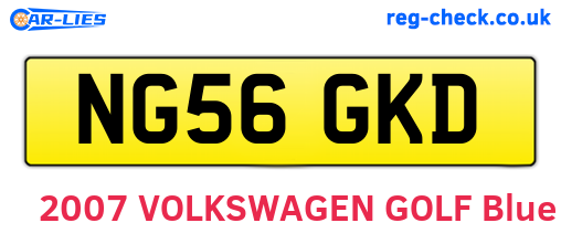 NG56GKD are the vehicle registration plates.