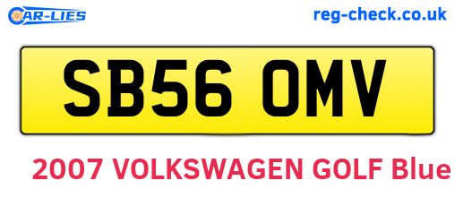 SB56OMV are the vehicle registration plates.
