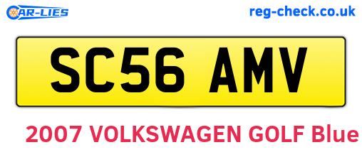 SC56AMV are the vehicle registration plates.