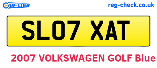 SL07XAT are the vehicle registration plates.