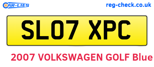 SL07XPC are the vehicle registration plates.