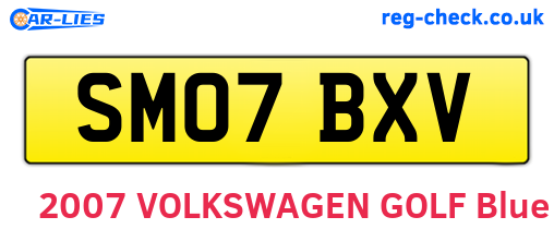 SM07BXV are the vehicle registration plates.
