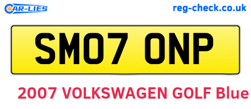 SM07ONP are the vehicle registration plates.