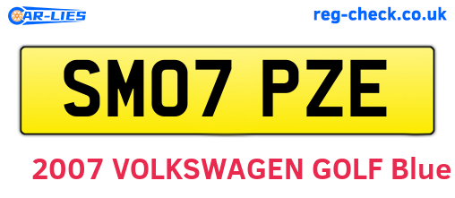 SM07PZE are the vehicle registration plates.