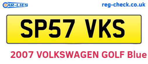 SP57VKS are the vehicle registration plates.