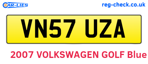 VN57UZA are the vehicle registration plates.