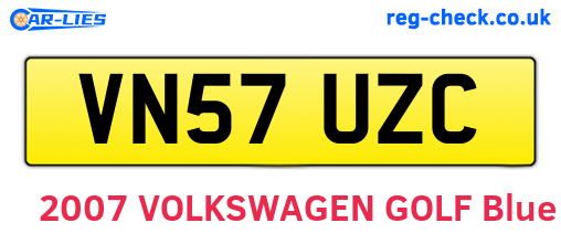 VN57UZC are the vehicle registration plates.