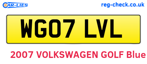 WG07LVL are the vehicle registration plates.