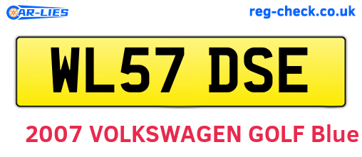 WL57DSE are the vehicle registration plates.