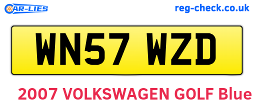 WN57WZD are the vehicle registration plates.
