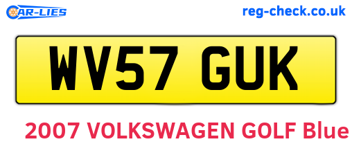 WV57GUK are the vehicle registration plates.
