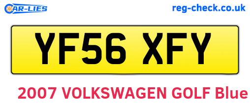 YF56XFY are the vehicle registration plates.