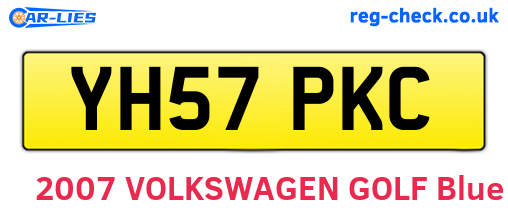 YH57PKC are the vehicle registration plates.