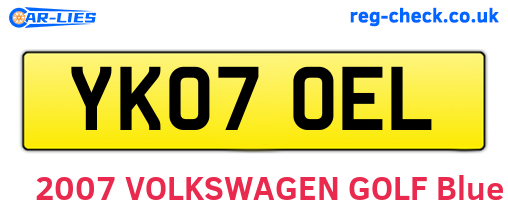 YK07OEL are the vehicle registration plates.