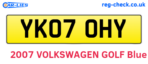 YK07OHY are the vehicle registration plates.