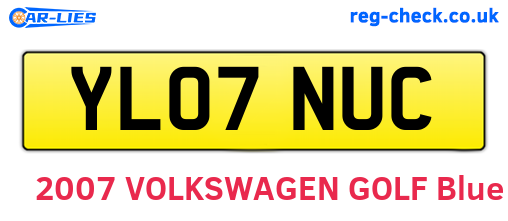 YL07NUC are the vehicle registration plates.
