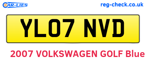 YL07NVD are the vehicle registration plates.