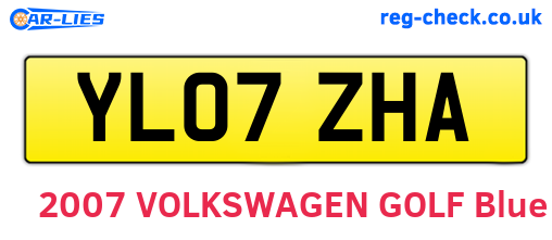 YL07ZHA are the vehicle registration plates.