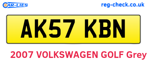 AK57KBN are the vehicle registration plates.