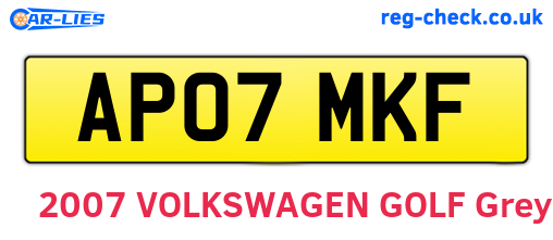 AP07MKF are the vehicle registration plates.