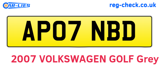 AP07NBD are the vehicle registration plates.