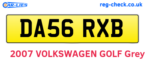 DA56RXB are the vehicle registration plates.