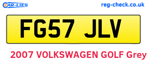 FG57JLV are the vehicle registration plates.