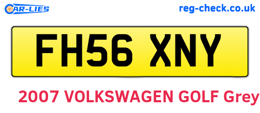 FH56XNY are the vehicle registration plates.