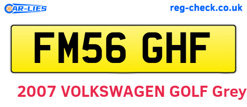 FM56GHF are the vehicle registration plates.