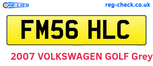 FM56HLC are the vehicle registration plates.