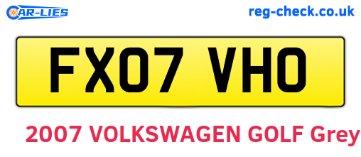 FX07VHO are the vehicle registration plates.