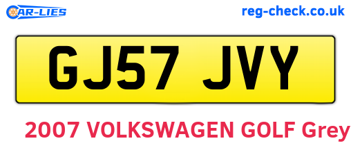 GJ57JVY are the vehicle registration plates.