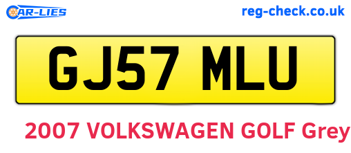 GJ57MLU are the vehicle registration plates.
