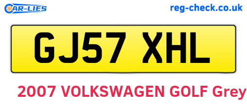 GJ57XHL are the vehicle registration plates.