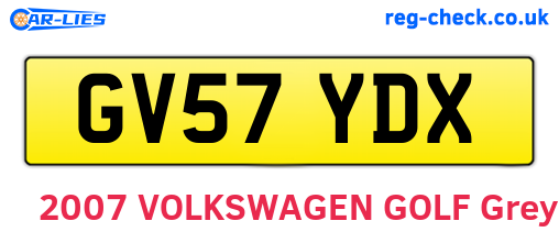 GV57YDX are the vehicle registration plates.