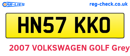 HN57KKO are the vehicle registration plates.