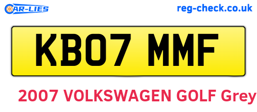 KB07MMF are the vehicle registration plates.