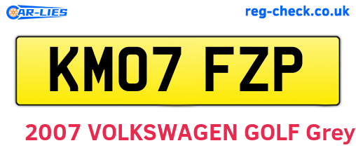 KM07FZP are the vehicle registration plates.